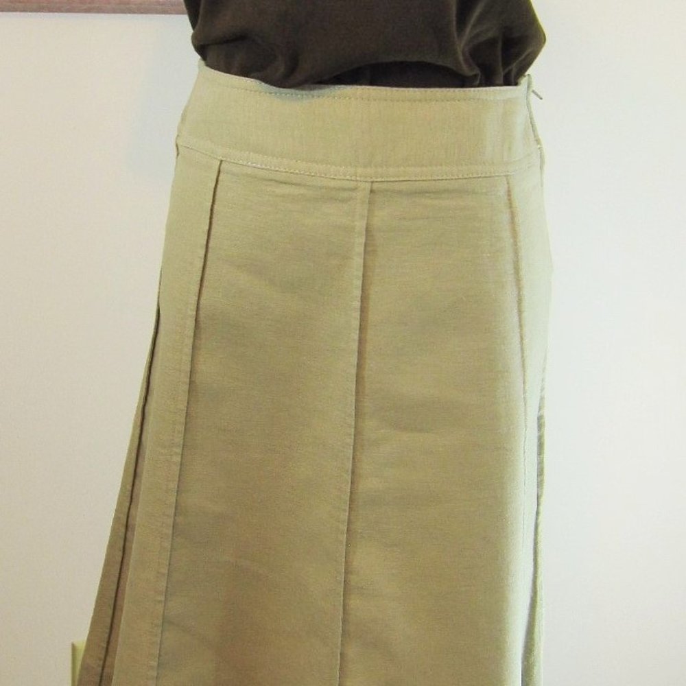A-Panel Skirt, Tan by George Sz 8 - Picture 1 of 9